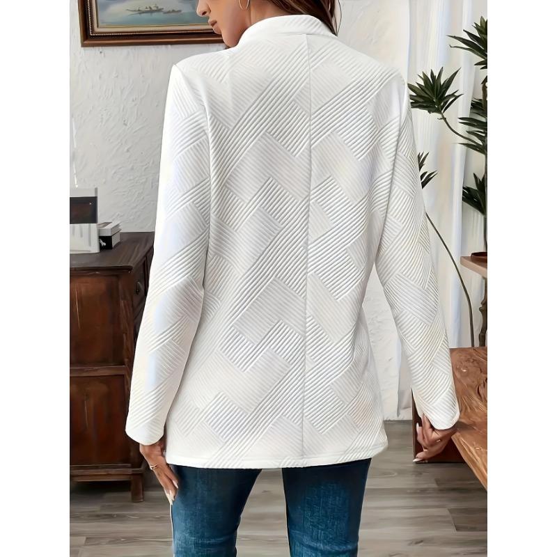 Women S Mid Length Long Sleeve Button Front Blazer Coat