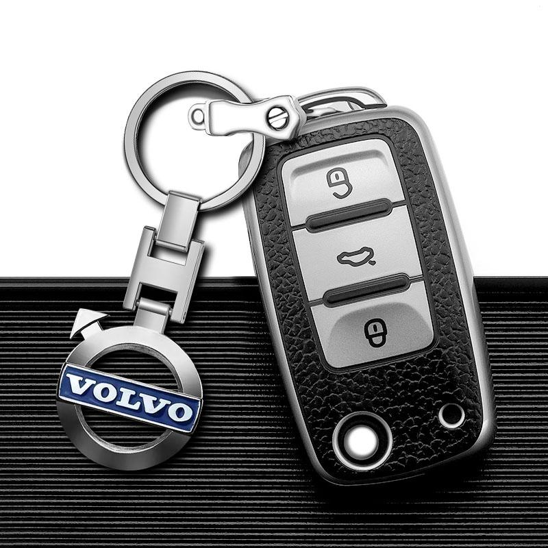 Porte-clés de voiture Porte-clés Pendentif Porte-clés en métal Emblème Pour Volvo 240 C70 S40 S50 S60 S70 S80 S90 V40 V50 V60 V90 XC40 XC60 XC90 Vnl Camion