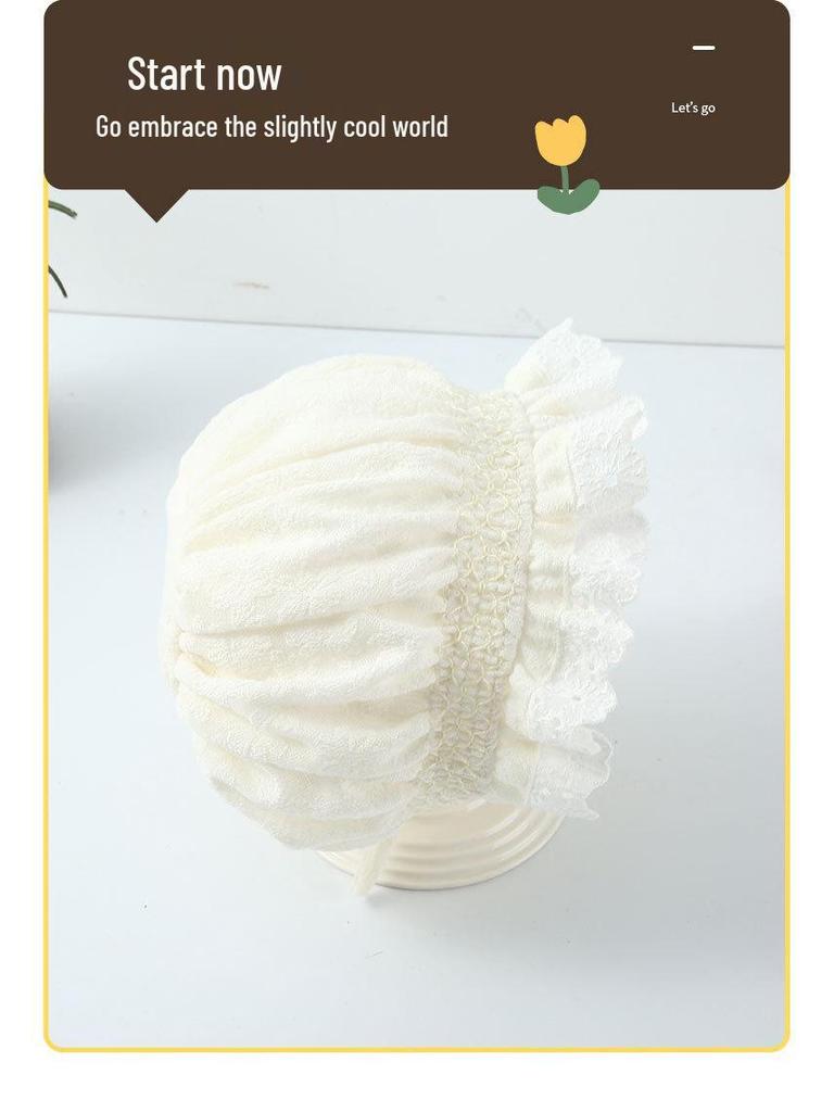 New Autumn & Winter Baby Lace-Trimmed Knitted Warm Fisherman Hat