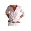 Polo Ralph Lauren Ss23 Color Sólido Polo Cuello Simple Abotonadura Camisa de Manga Larga Mujer camisas Rosa 211747514-017