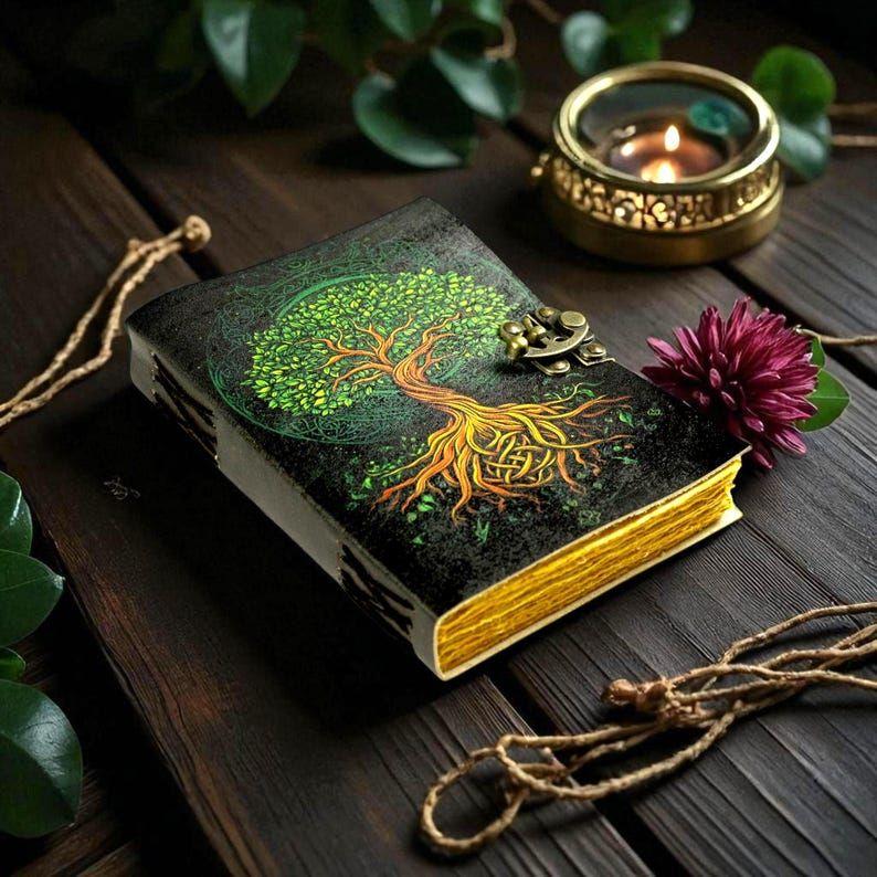 Tree of Life Leather Grimoire:  Book of Shadows