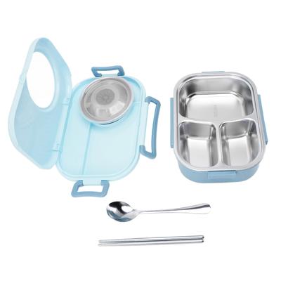 1450ml Bento Lunch Box Stainless Steel Compartment Thermal Bento Box Double Layer Bento Containers