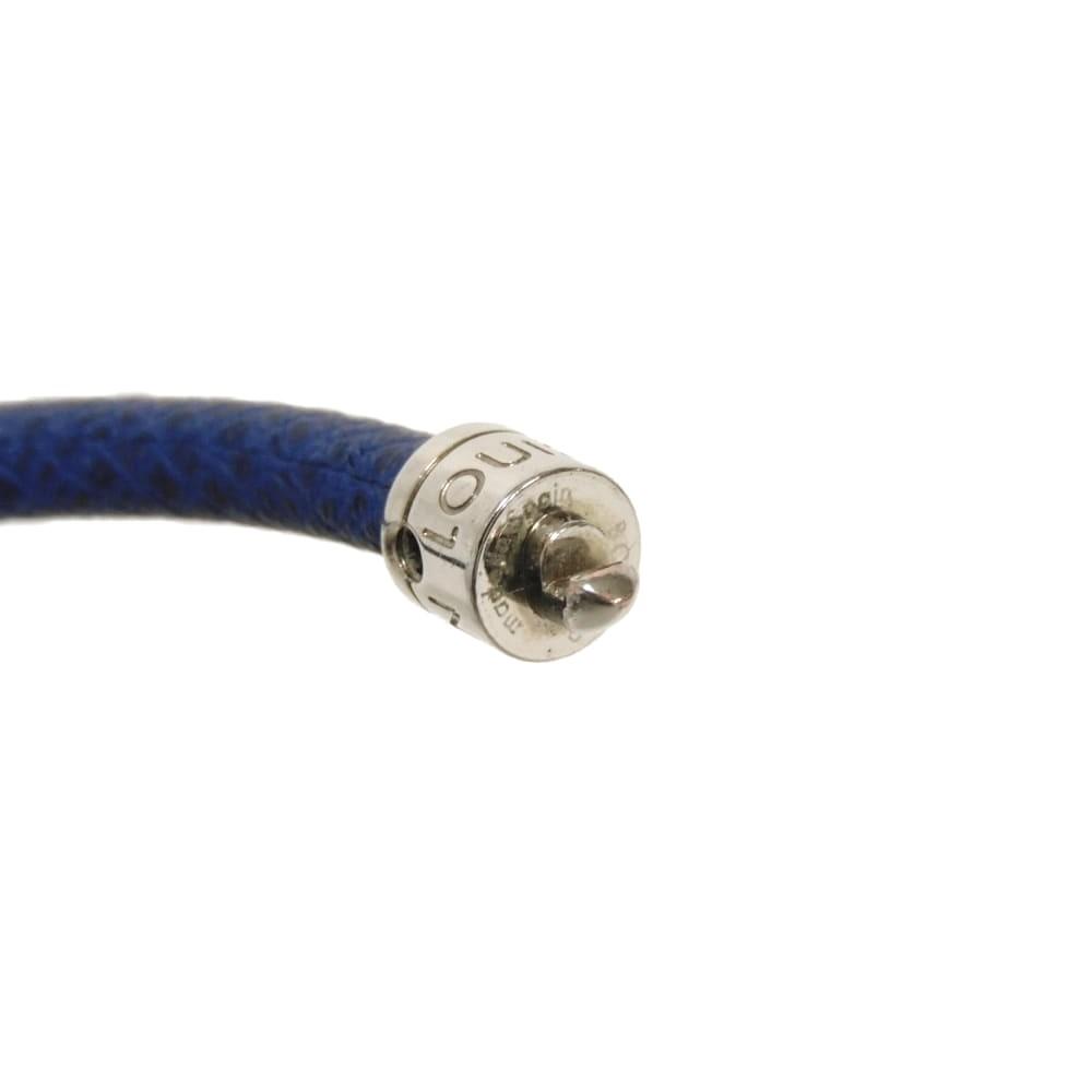 Used 12564 Neo Split Bracelet M8155D 7986 LV Logo Flower Blue Silver Taiga Rama Monogram Cobalt Men's from Japan