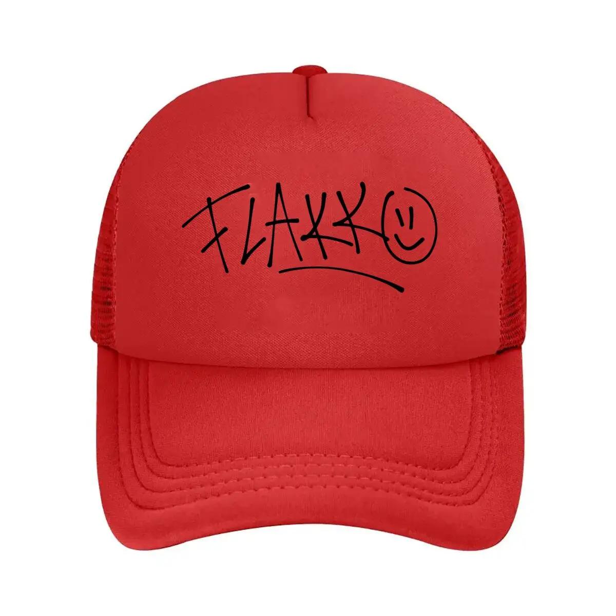 Signature - themed Art  FLAKK  with a Smile Emoji for Signature - cultural Design Mesh Baseball Cap One Size