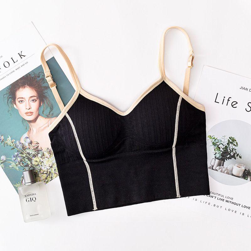 Comfortable Scoop Bralette Tops With U Back And Adjustable Straps For Women