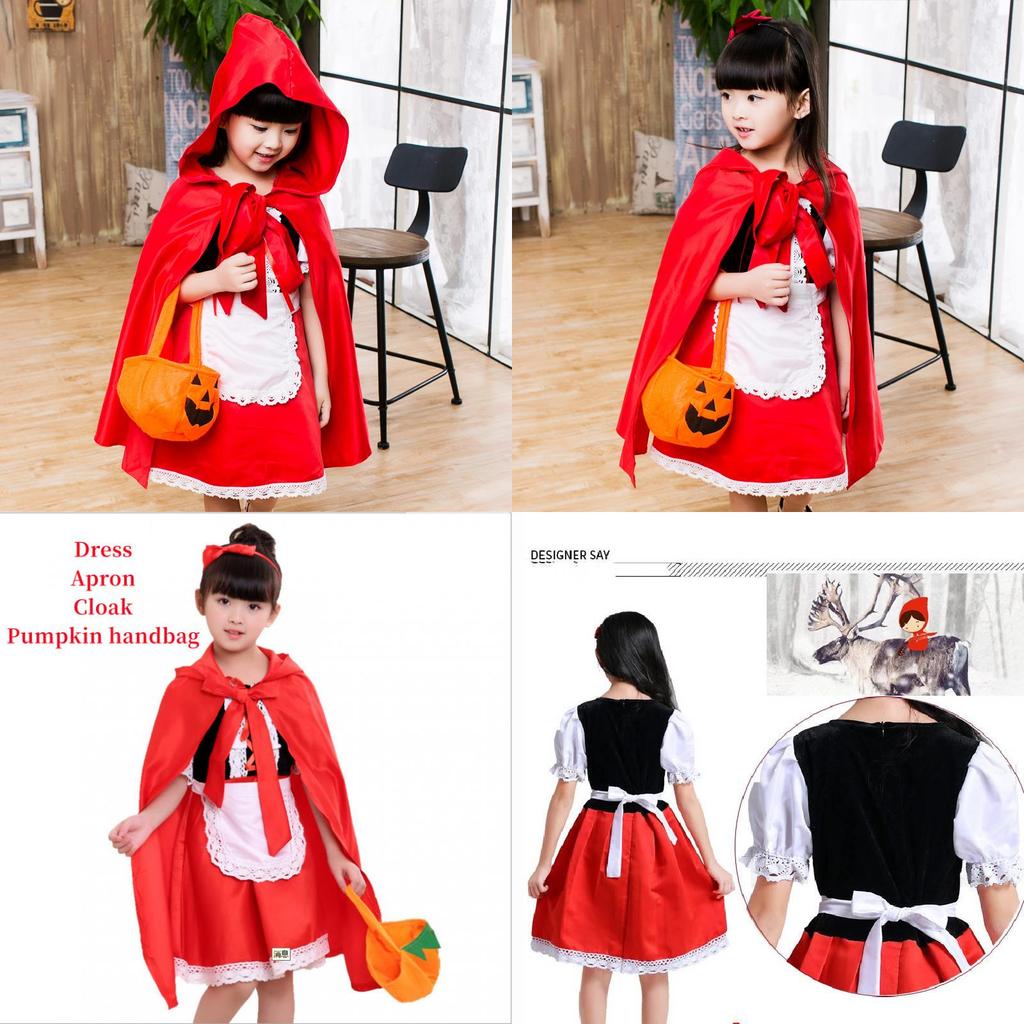 Entzückendes Rotkäppchen Kostüm Für Mädchen Halloween Cosplay Party