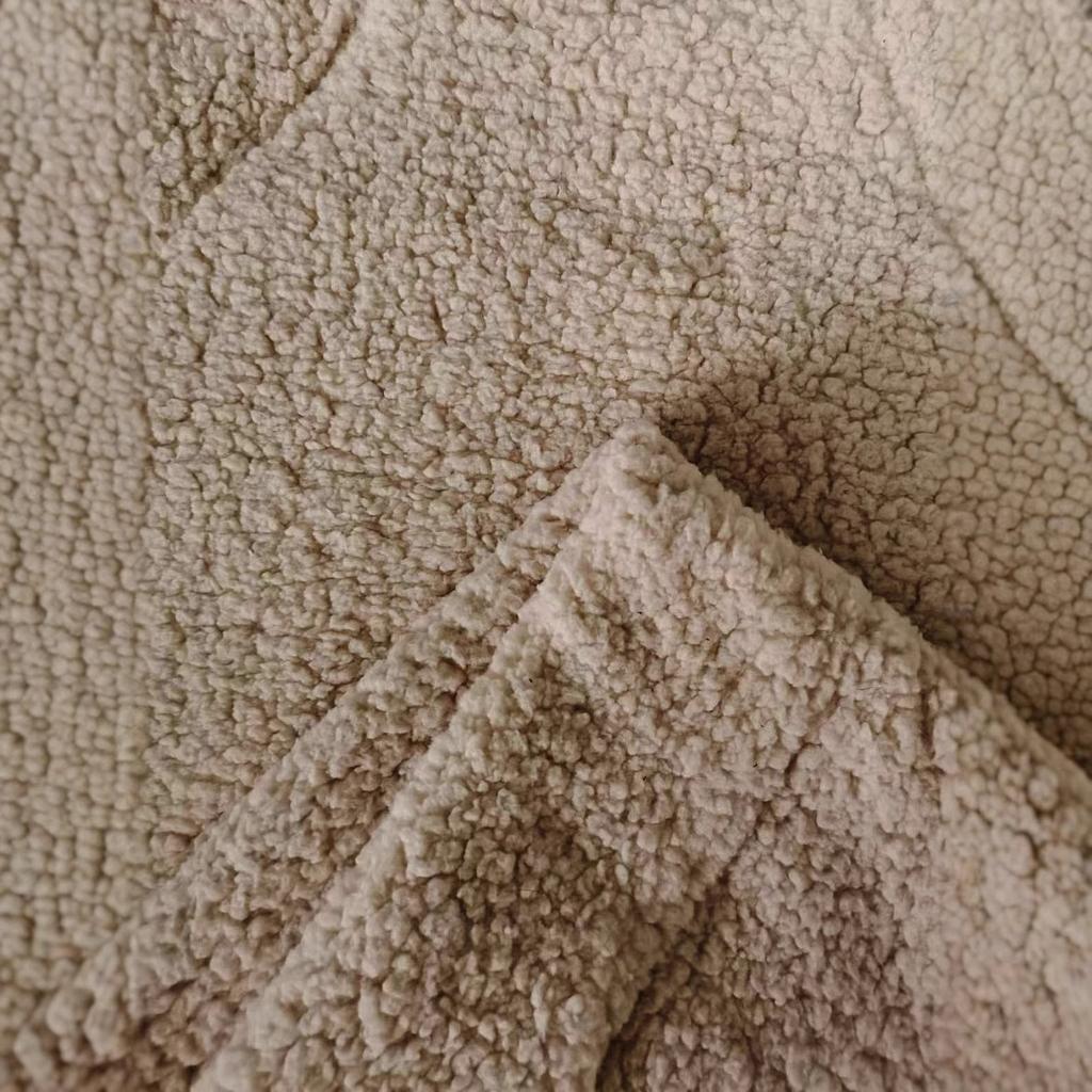 Women's solid color long-sleeved round neck pullover plus size plush jacket