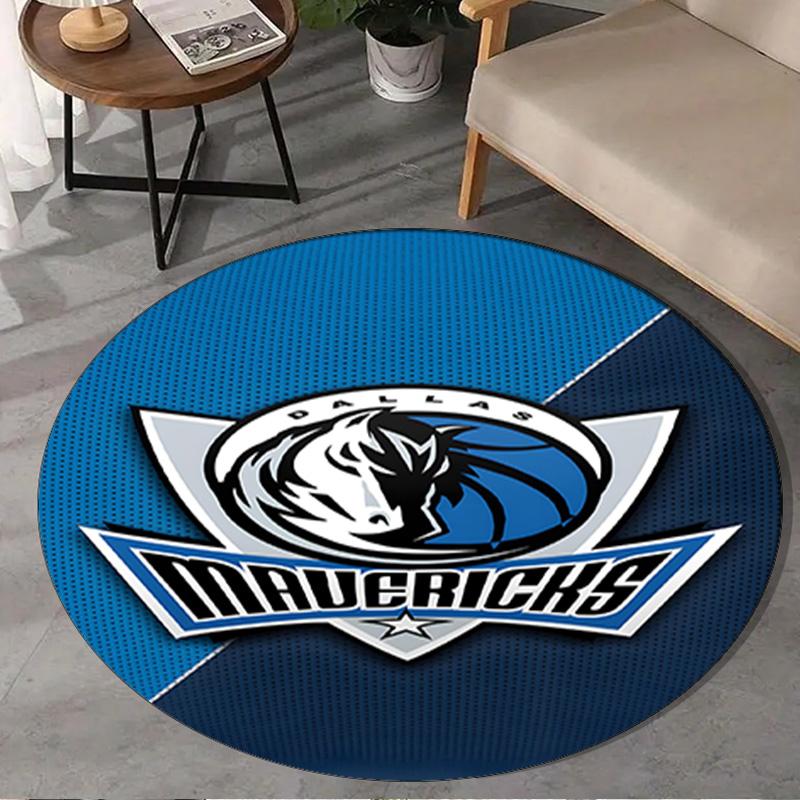 DALLAS BASKETBALL TEAM Round Rug for Livingroom,Bedroom, Palyroom, Chair Rug, Area rug, Circle Carpet, Large Size Fan Christmas gift