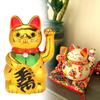 Chinese Lucky Wealth Waving Cat Home Decor Welcome Sculpture Statue Car Ornament