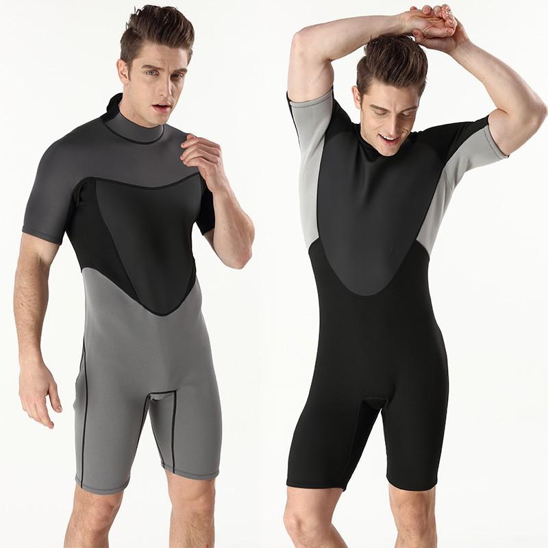 Mens 2mm Shorty Wetsuit Scuba Diving Snorkeling Swimming Water Sports Spring Summer Fall Winter Use