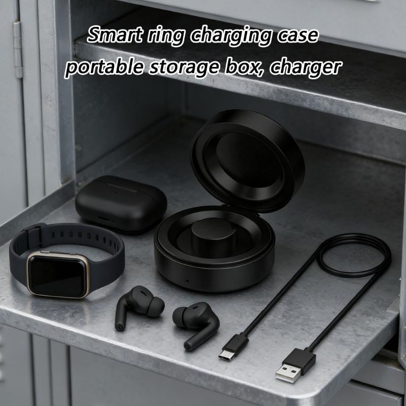 Travel Friendly Portable Charging Case Holder Suitable For Intelligent Rings Offering Accurate Fit Compact ABS Material