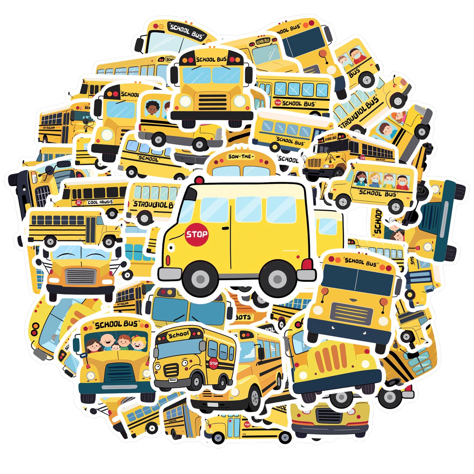 

35pcs Cartoon Stickers Playful Transportation Stickers School Supplies For Notebook Luggage Mobile Phone Cup Guitar