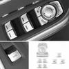 For Cadillac XT4 18-20 Silver Aluminum Window Door Lock Control Decoration 12PCS