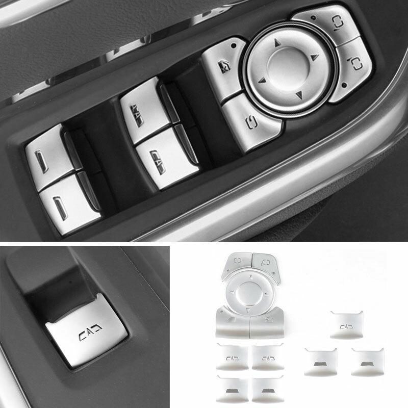 For Cadillac XT4 18-20 Silver Aluminum Window Door Lock Control Decoration 12PCS