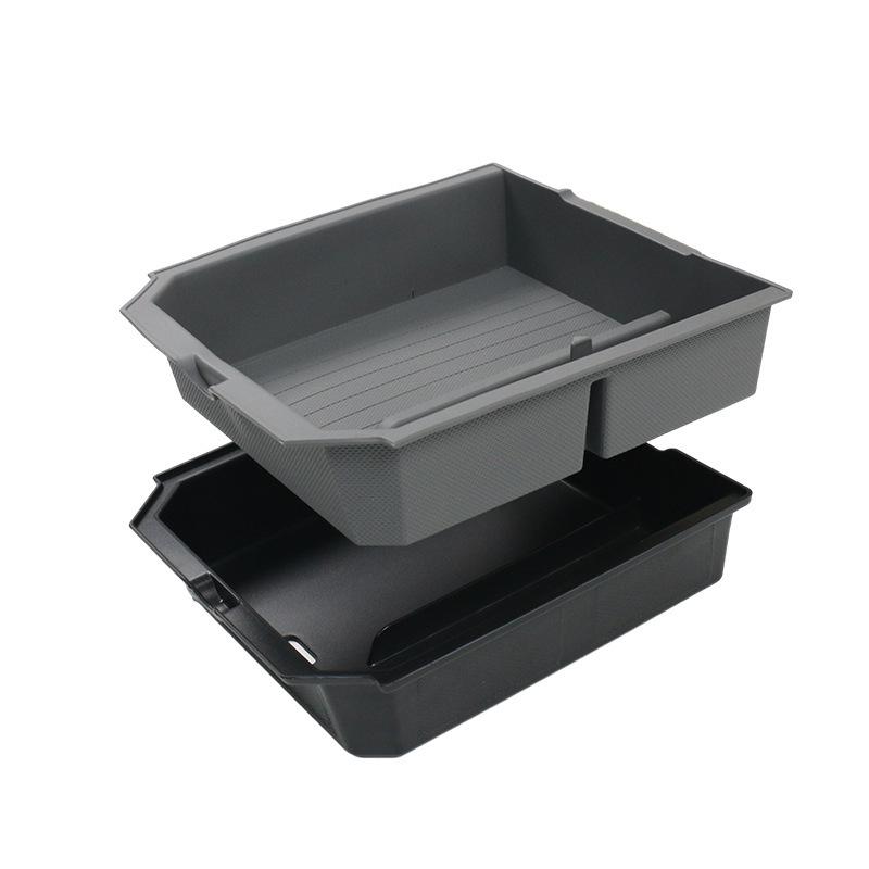 Tesla Model 3 Facelift Double-Layer Center Console Glasses Holder & Storage Box Accessory.