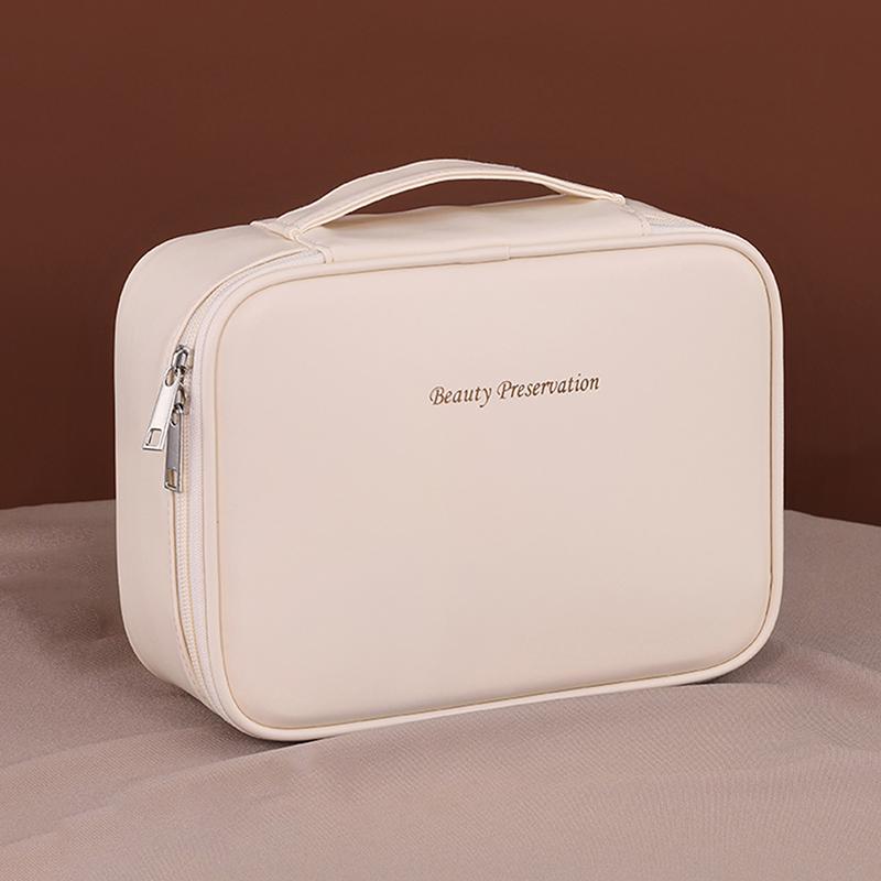 Portable Large Capacity Multipurpose Cosmetic Bag Freely Split Makeup Storage Bag High Aesthetic Trendy Cosmetic Organizer Bag