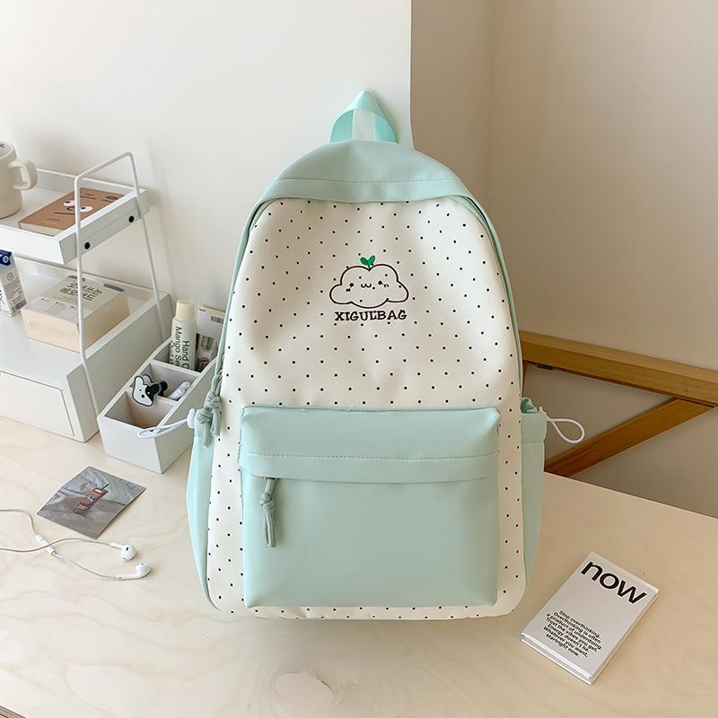 Schoolbag schoolbag junior high school girl cute girl heart polka dot backpack large capacity college student 1011 new backpack