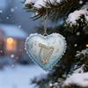Heart-Shaped Christmas Hanging Ornament Indoor Outdoor Hame Office Holiday Party Xmas Tree