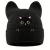 Popular Women's Probe Kitten Embroidered Beanie Birthday Gift Animal Cartoon Warm Knitted Hat