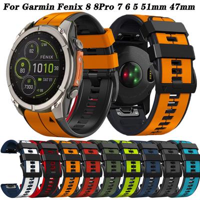 Cinturino per Orologio in Silicone a Rilascio Rapido 22 26mm Per Garmin Fenix 8 8Pro 7 7X 6 6X Pro 5 5X Plus Quatix/Tactix/D2 Mach 2 Pro/Epix