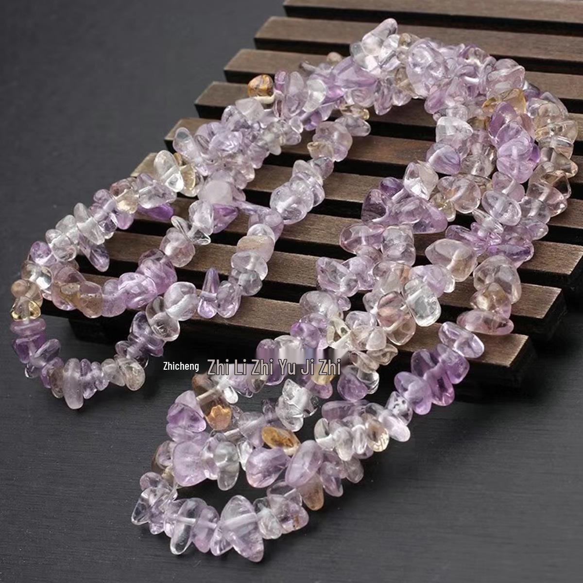 

Натуральные разноцветные хрустальные бусины из крошки - Агат, Халцедон, Флюорит, Гранат