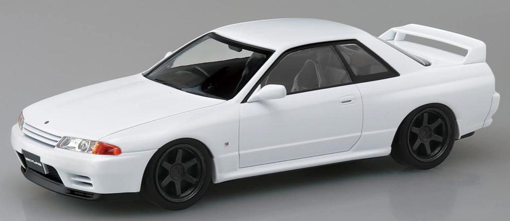 Aoshima Bunka Kyozai The Snap Kit Series Nissan R32 Skyline Custom Wheels Plastic Model Kit Co., Ltd. (AOSHIMA) 1/32 GT-R (Crystal White) Pre-colored