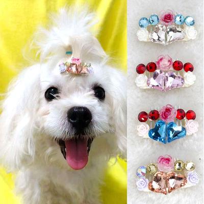 Strass-Haarklammern für Haustiere für Hunde: Ideal für Yorkshire, Malteser & Shih Tzu