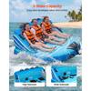 VEVOR Towable Tubes for Boating, 3-Rider Inflatable Towable Tube for Boat to Pull, 231 kg Capacity Water Sports Boating Tubes - with Full Nylon Cover