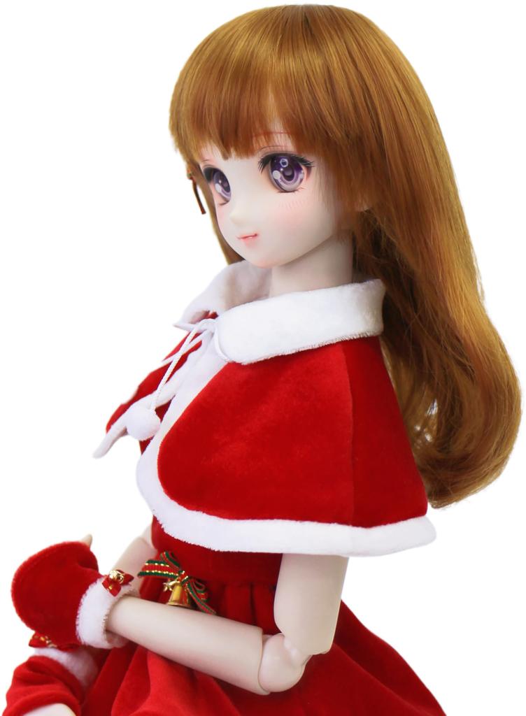 [Petite Marie] 13 DD Cappa Mantello di Natale Rosso Bianco Colletto Materiale Velluto Bambola 60cm Bambola BJD Vestiti [Petite Marie] [N.0205]