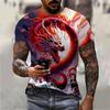 3D Digital Printing Men's Casual Round-neck Short-sleeved T-shirt
