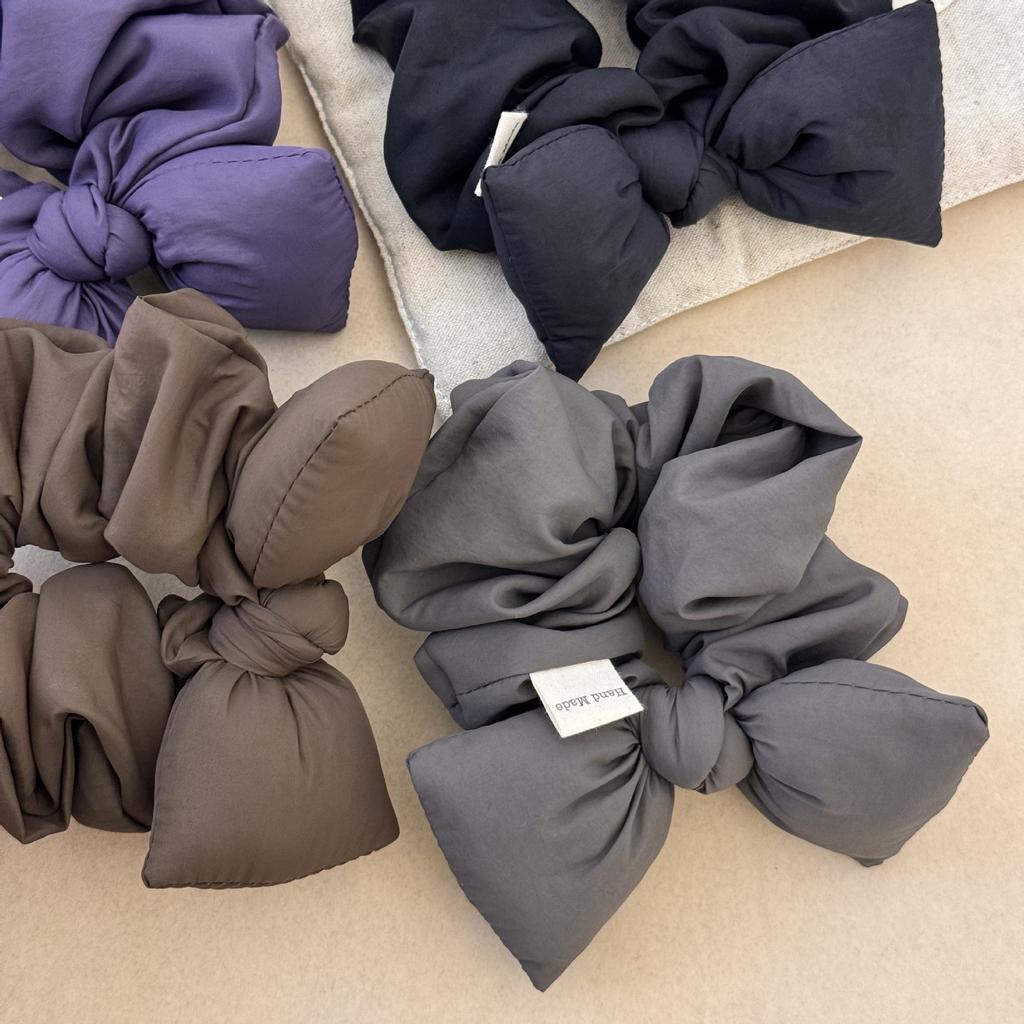 Cotton-filled Bow Hair Tie, Autumn and Winter Large Intestine Circle Headwear, Stylish Hair Tie, Ponytail Hair Tie