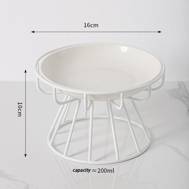 Keramická zvýšená miska pro mazlíčky Jídlo Voda Pamlsky Pro Kočky A Psa Kočičí Stojanová Miska Psí Potřeby Venkovní Krmení Pítka Příslušenství