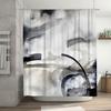 Stylish Black White Watercolor Shower Curtain Modern Bath Decor for Home Improvement Projects