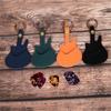 Multipurpose Guitar Pick Pouch Guitar Pick Holder Guitar Shape Pick Storage Bag Protective Pick Holder Case for Picks