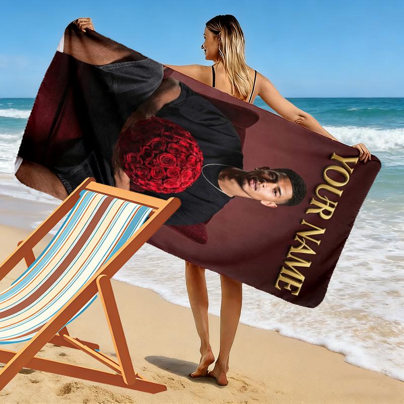 Asciugamano da Spiaggia Personalizzato con Nome Jude Bellingham, Asciugamano Grande Morbido ad Asciugatura Rapida per Spiaggia Campeggio Nuoto_xia