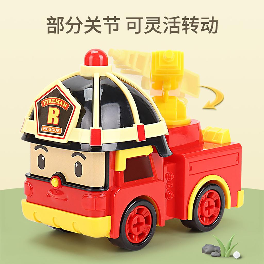 Authentic Perli Transfiguration Sheriff Toy Poli Amba Ambulance Roy Fire Rescue Team Disassembly Toy