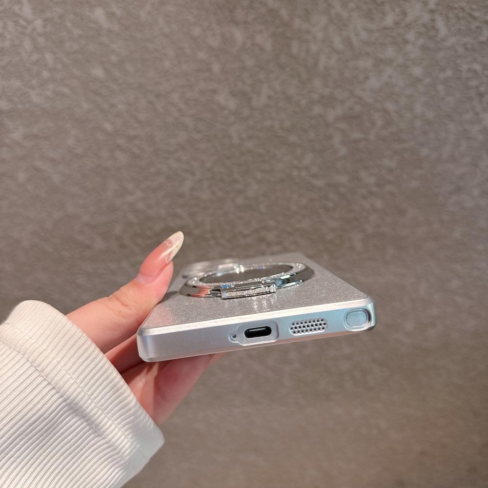 Luxury Glitter Bling Mirror Bracket Stand Shockproof Phone Case Samsung S25 S24 S26 Ultra S23 S22 Plus Diamond Anti Drop Cover
