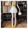 2025 Autumn Black High-Waist A-Line Skirt for Women: Slimming, Fluffy, Elastic Fit