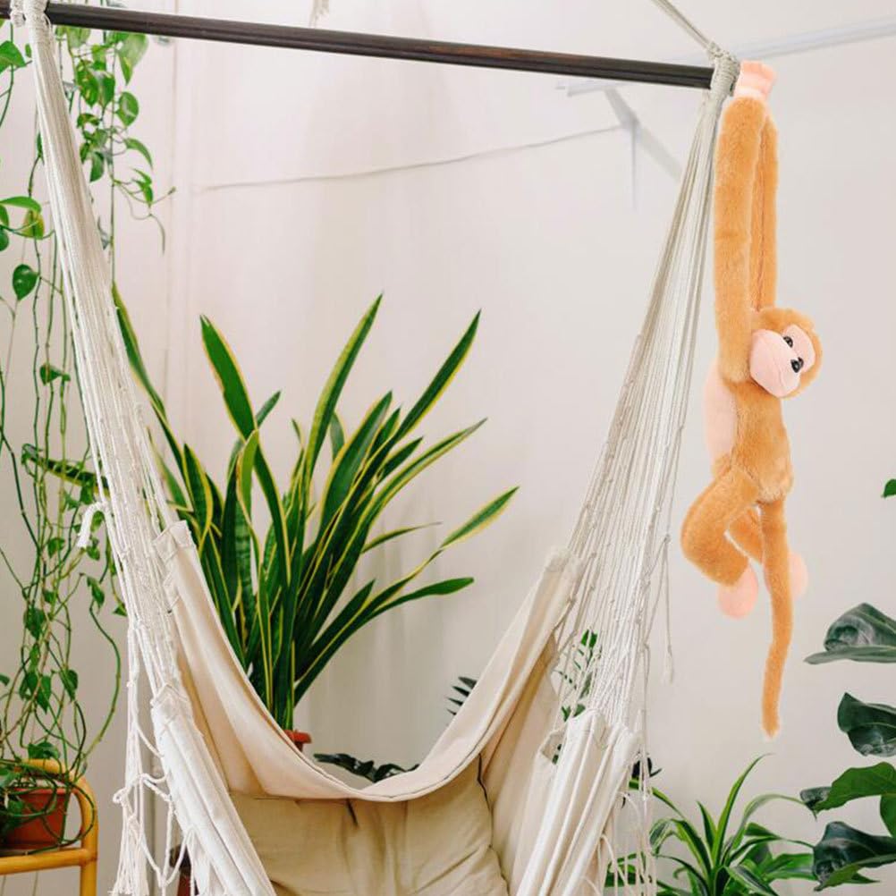 HOMSFOU Monos de Peluche Gibón Decoraciones para Anillas de Cortina, Alzapaños de Cortina de Peluche, Sujetacortinas de Animales, Suministros para Fiesta de Cumpleaños de Monos, Mono Suave