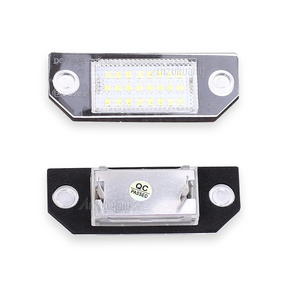 2Pcs LED Number License Plate Light Lamps Accessories For Ford Focus C-MAX MK2 03-08 Car Exterior Lighting Replacement