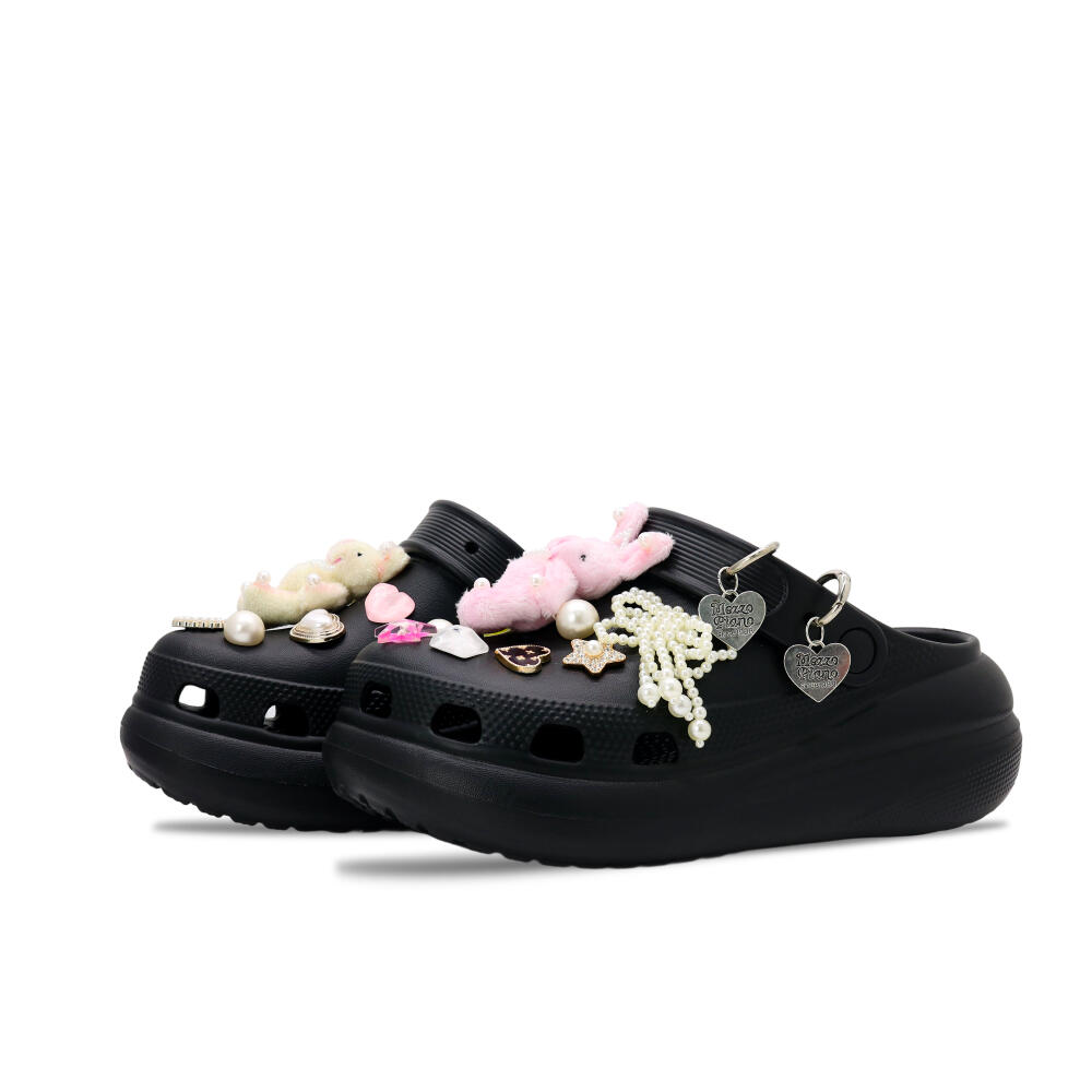 Crocs Crush Clog Sweet Cool Brown Sugar Casual Temperament Princess Style Hole Shoes for Men and Women Black