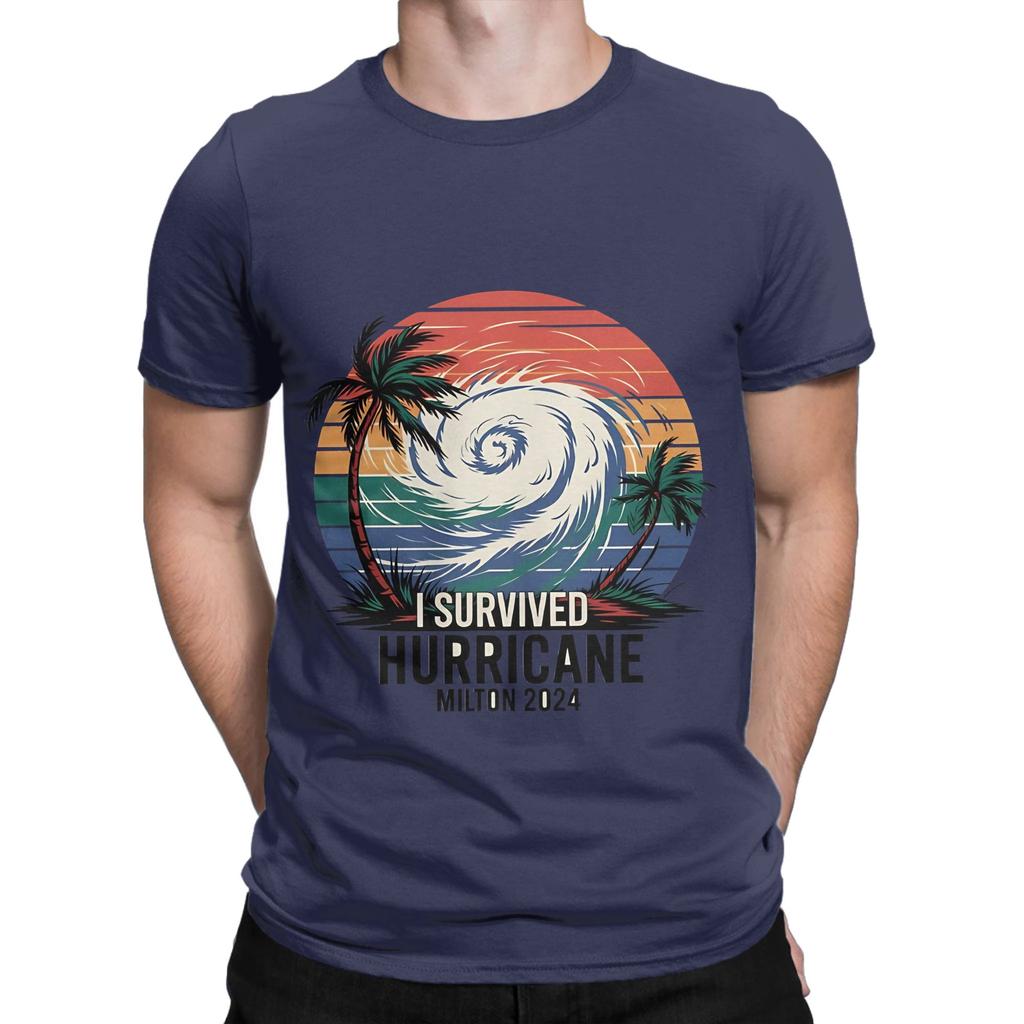 I survived hurricane milton 2024 Funny Graphic 100 Cotton TShirt Hurricane Tees Tops For Unisex