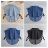 Denim Fake Collar Lapel Women Easy Button-On Shirt Collar Sweaters Dresses Jackets Layering Accessory