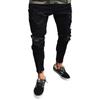 Jeans Men's New Black Ripped Stretch Zipper Men's Clothing Skinny Pants