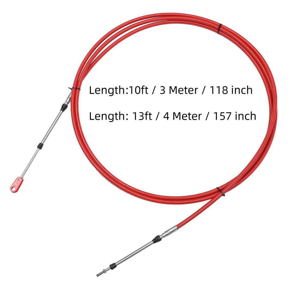 Motoforti 10ft 118 Inch and 13ft 157 Inch Marine Type 3300/33C Throttle Shift Remote Control Box Cable with Clevis for Yamaha