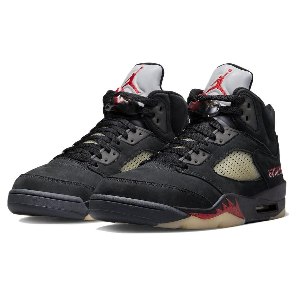Air Jordan 5 Retro GORE-TEX Off-Noir Women Sneakers Black Fire-Red Muslin DR0092-001