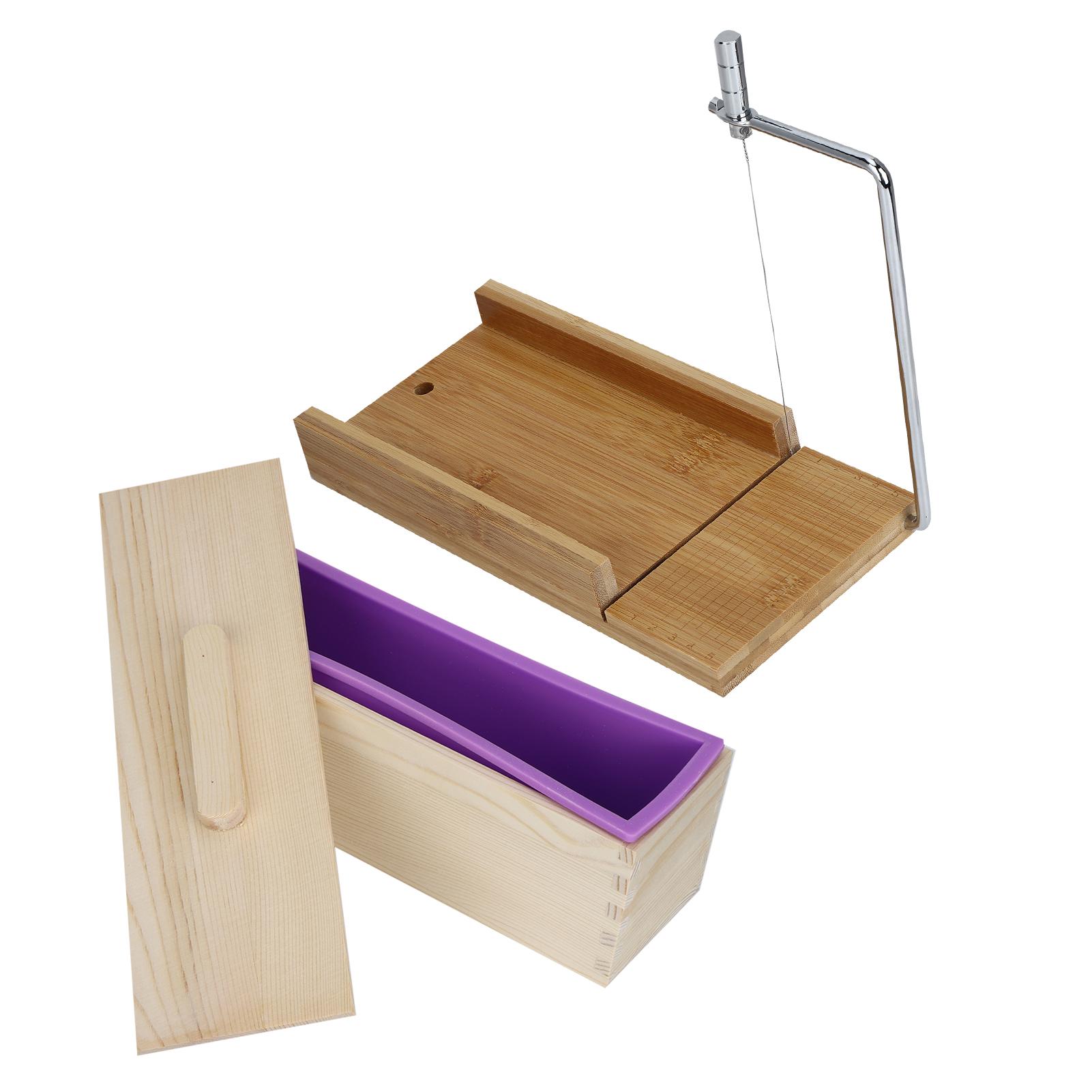 Savon Bougie Pain Fabrication Moule Moule Cutter Ensemble Cuisine Fabrication Fournitures(Boîte Cutter Board avec Couvercle )