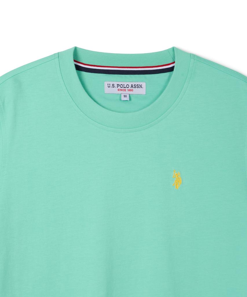 USPOLOASSN Cotton Short Sleeve Round Neck T-Shirt_Mint
