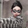 Retro Triangular Cat Eye Small Face Sunglasses Women'S High-End Sense Black Small Frame Sunglasses Sun-Proof Shape Photo