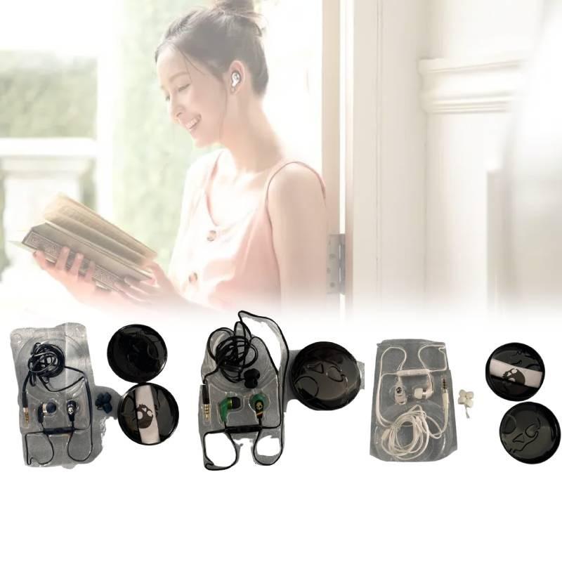 Skull Head Wired In Ear Headphones In Line Control Gaming Simple Plug Straight